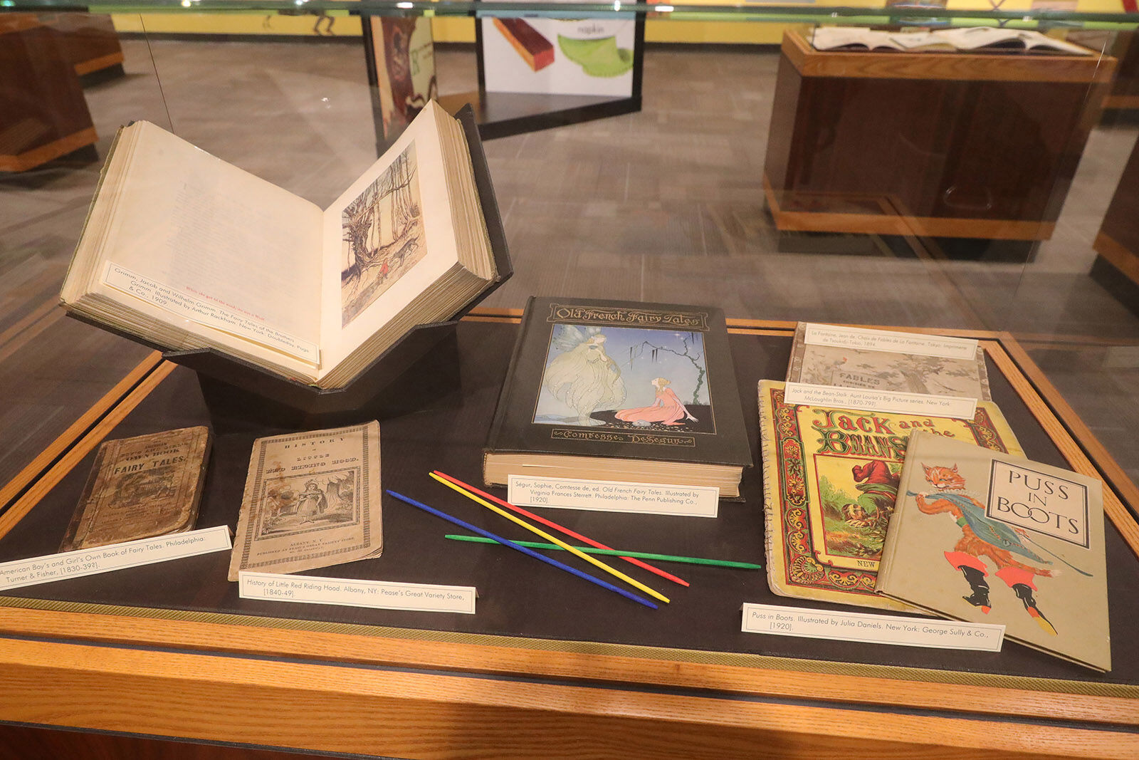 Illustrated books on display